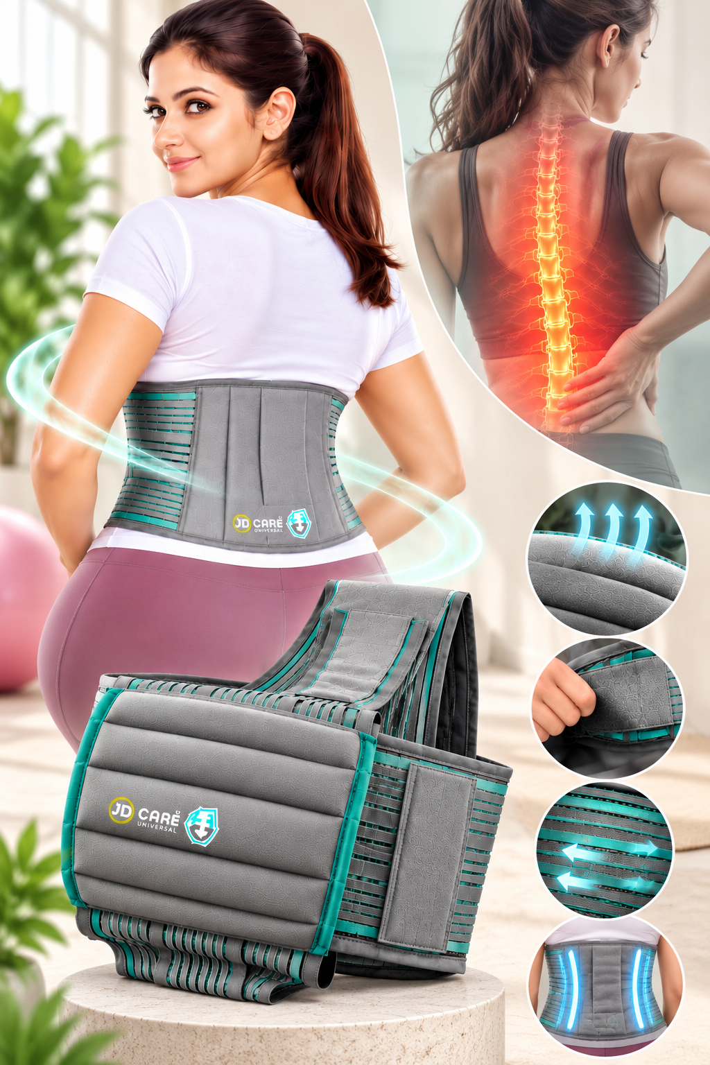 JDCOMFORT Abdominal Support Belt – Comfortable Waist & Abdominal Support
