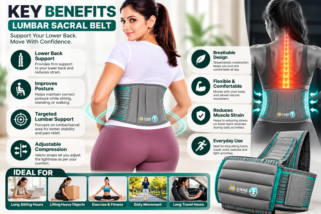 JDCOMFORT Abdominal Support Belt – Comfortable Waist & Abdominal Support